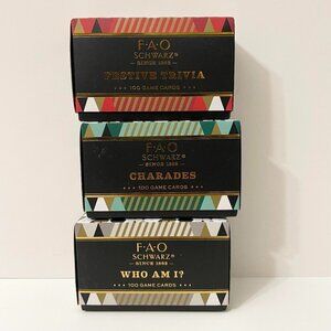 FAO Schwarz Charades Card Games Party 3 Pack Who am I Festive Trivia